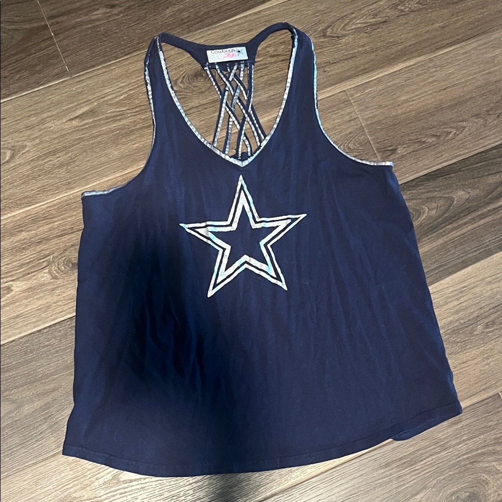 Stylish Navy Star Tank Top